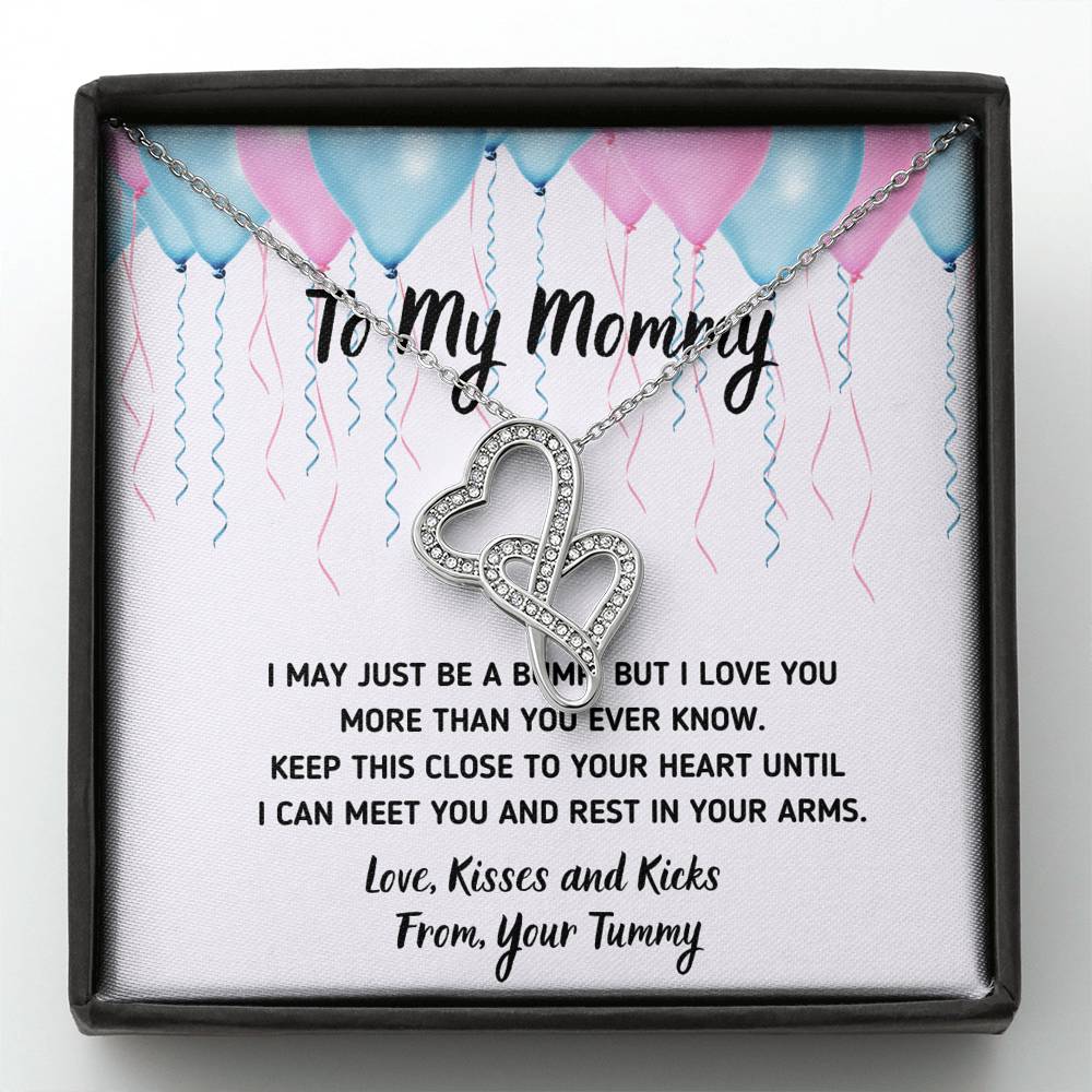 TO MY MOMMY "CELEBRATION" DOUBLE HEARTS NECKLACE GIFT SET - ON CLOUD NINE GIFTS