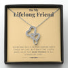 TO MY LIFELONG FRIEND "SAME FRIEND" DOUBLE HEARTS NECKLACE GIFT SET - ON CLOUD NINE GIFTS