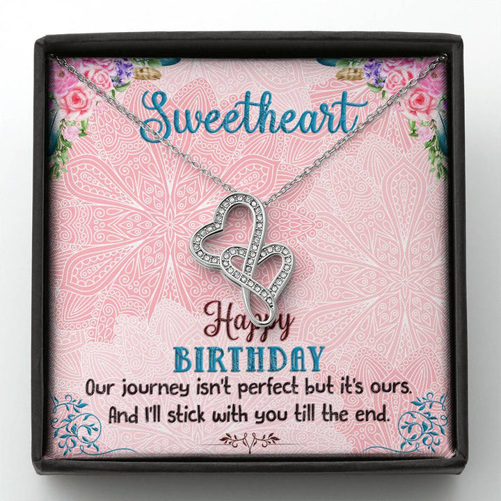 TO MY SWEETHEART "OUR JOURNEY" DOUBLE HEARTS NECKLACE GIFT SET - ON CLOUD NINE GIFTS