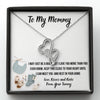 TO MY MOMMY "BABY F" DOUBLE HEARTS NECKLACE GIFT SET - ON CLOUD NINE GIFTS