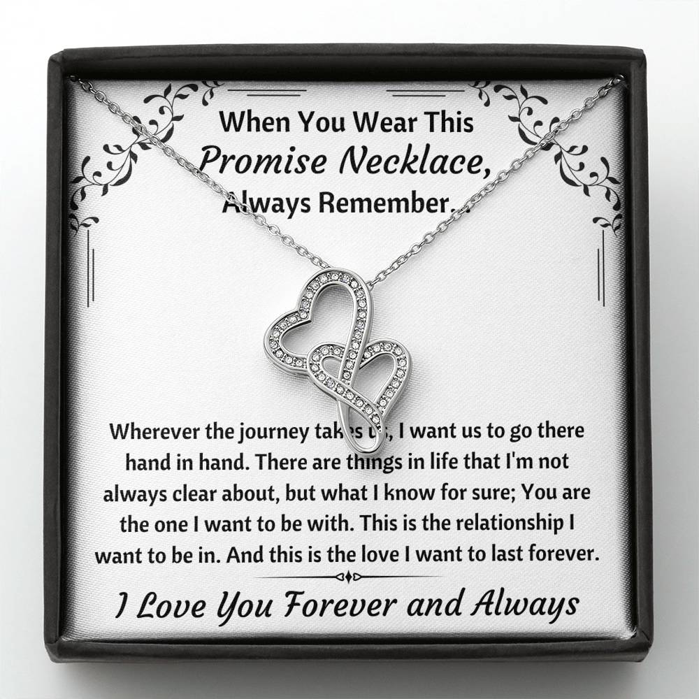 TO MY LOVE "PROMISE NECKLACE" DOUBLE HEARTS NECKLACE GIFT SET - ON CLOUD NINE GIFTS