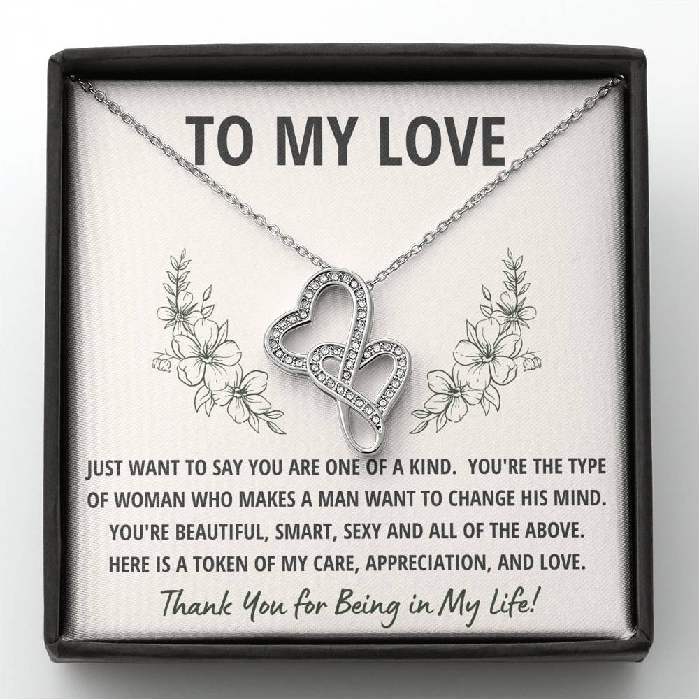TO MY LOVE "TOKEN" DOUBLE HEARTS NECKLACE GIFT SET - ON CLOUD NINE GIFTS