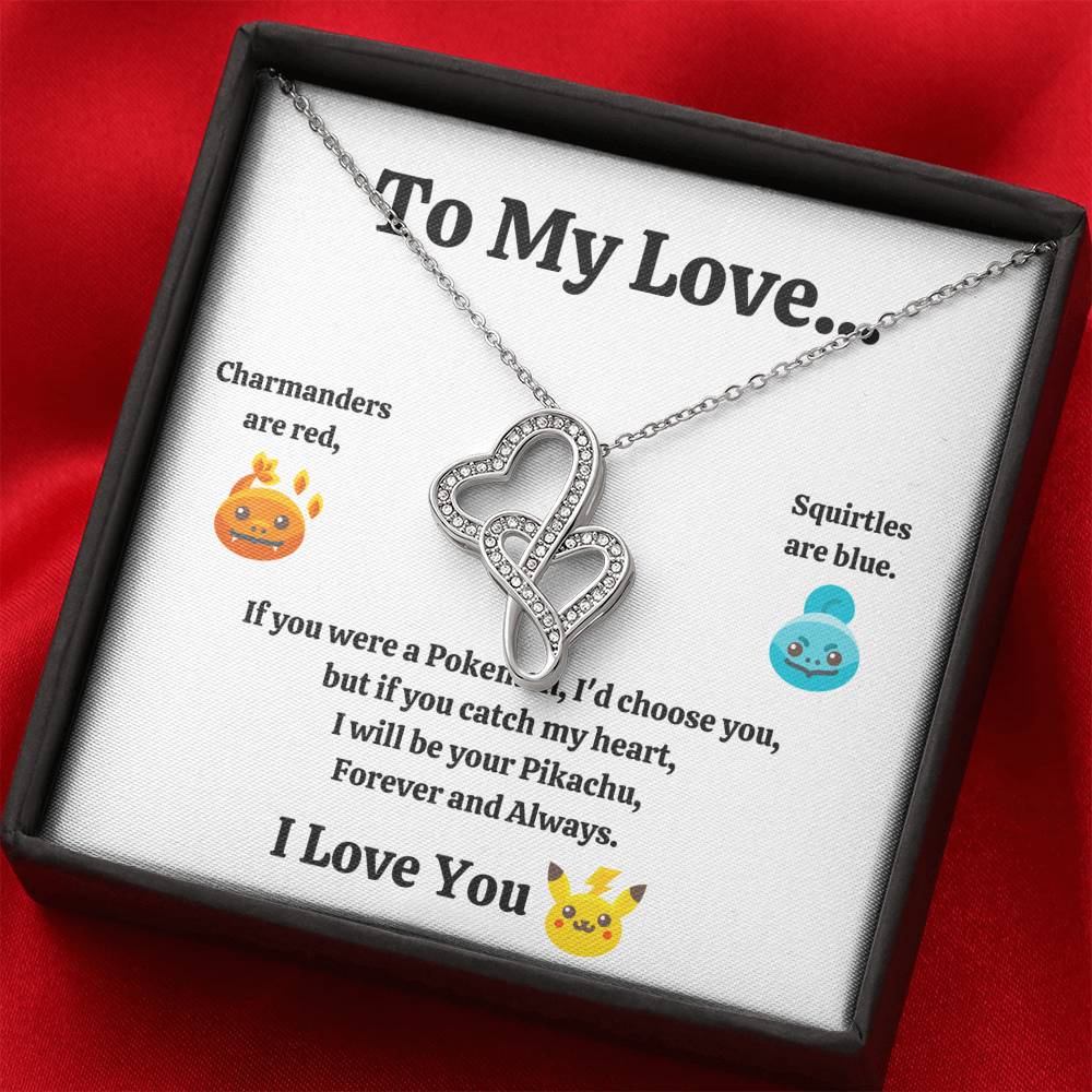 TO MY LOVE "CATCH MY HEART" DOUBLE HEARTS NECKLACE GIFT SET - ON CLOUD NINE GIFTS