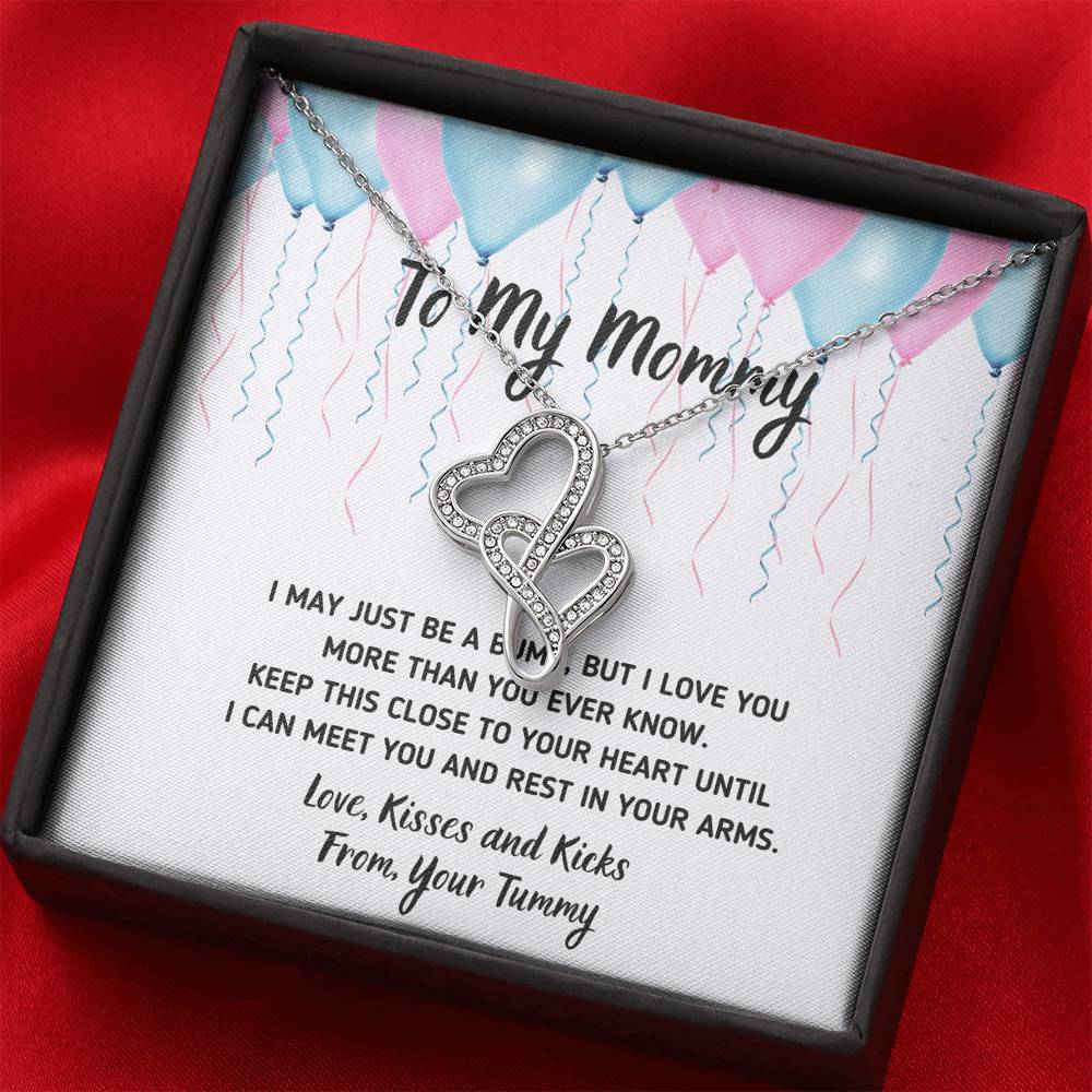 TO MY MOMMY "CELEBRATION" DOUBLE HEARTS NECKLACE GIFT SET - ON CLOUD NINE GIFTS