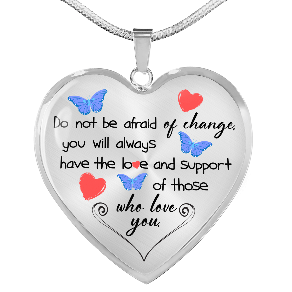 LOVE AND SUPPORT ENGRAVING HEART NECKLACE GIFT SET - ON CLOUD NINE GIFTS