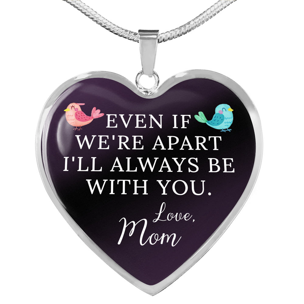 TO MY DAUGHTER FROM MOM "APART" ENGRAVING HEART NECKLACE GIFT SET - ON CLOUD NINE GIFTS