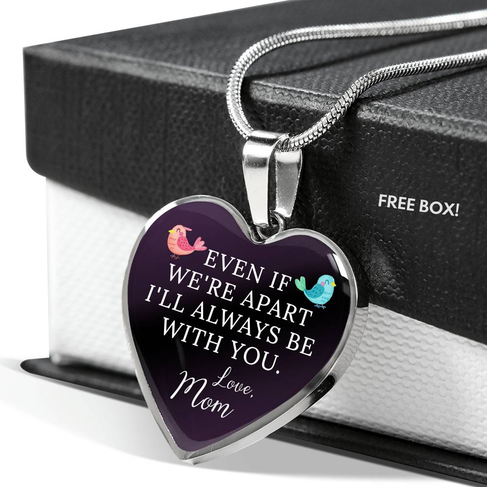 TO MY DAUGHTER FROM MOM "APART" ENGRAVING HEART NECKLACE GIFT SET - ON CLOUD NINE GIFTS