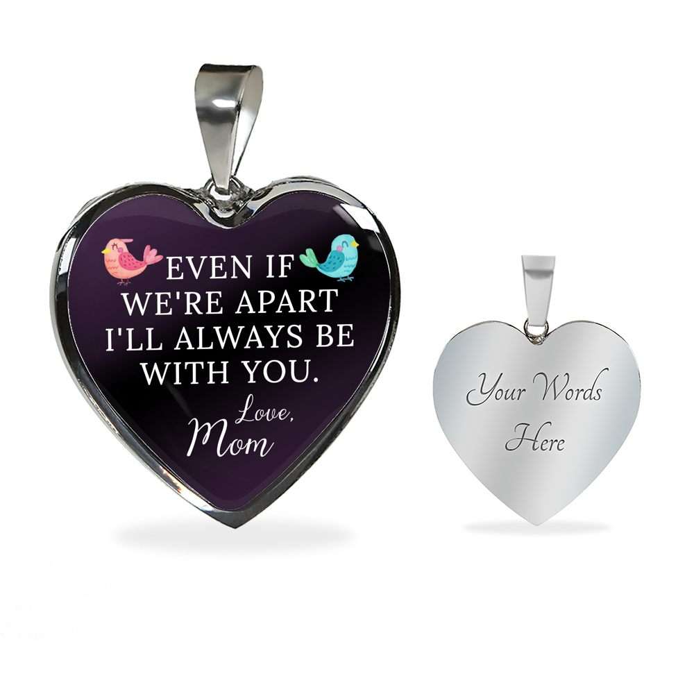 TO MY DAUGHTER FROM MOM "APART" ENGRAVING HEART NECKLACE GIFT SET - ON CLOUD NINE GIFTS