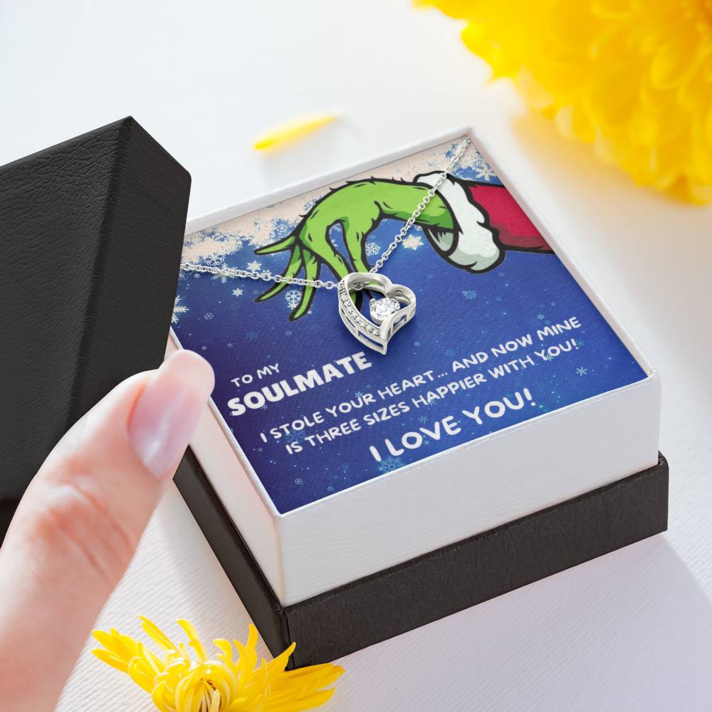 TO MY SOULMATE "THREE SIZES HAPPIER" HEART NECKLACE GIFT SET - ON CLOUD NINE GIFTS