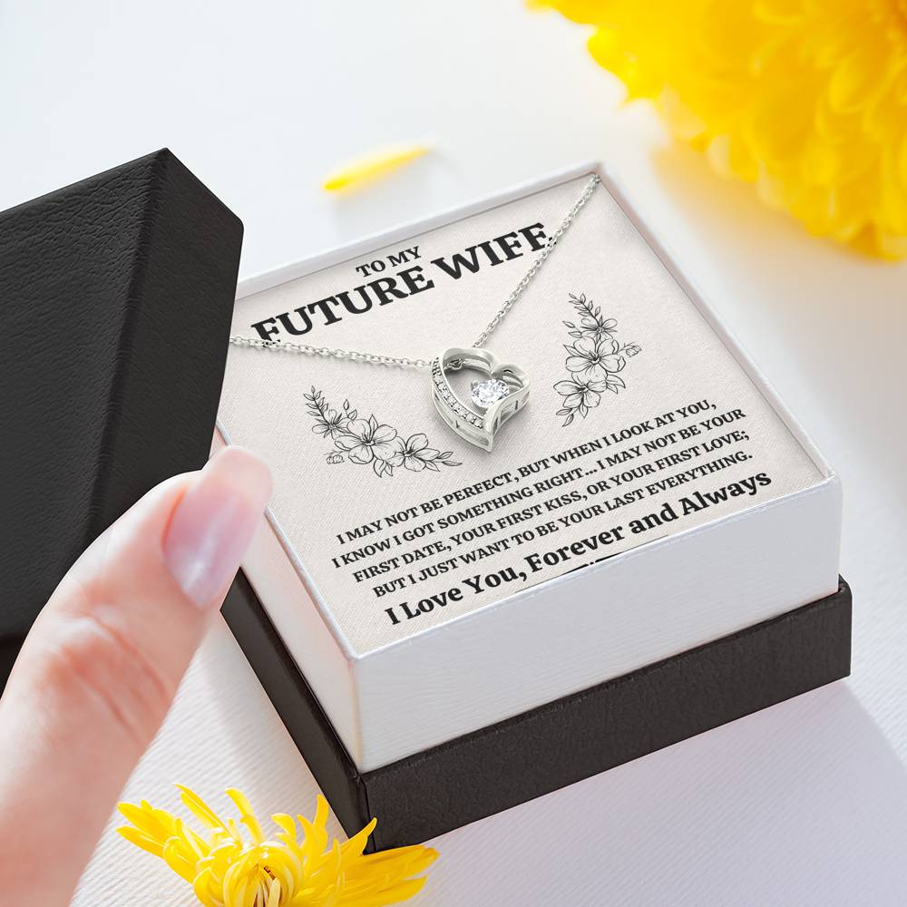 TO MY FUTURE WIFE "SOMETHING RIGHT" HEART NECKLACE GIFT SET - ON CLOUD NINE GIFTS