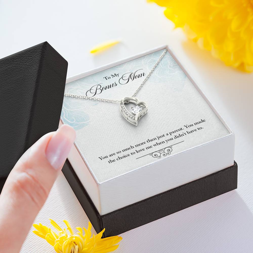 TO MY BONUS MOM "CHOICE-SO" HEART NECKLACE GIFT SET - ON CLOUD NINE GIFTS