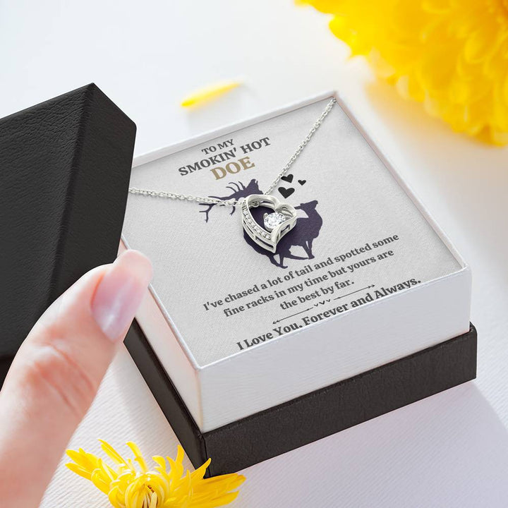 TO MY SMOKIN HOT DOE "TAIL - GOLDEN" HEART NECKLACE GIFT SET - ON CLOUD NINE GIFTS