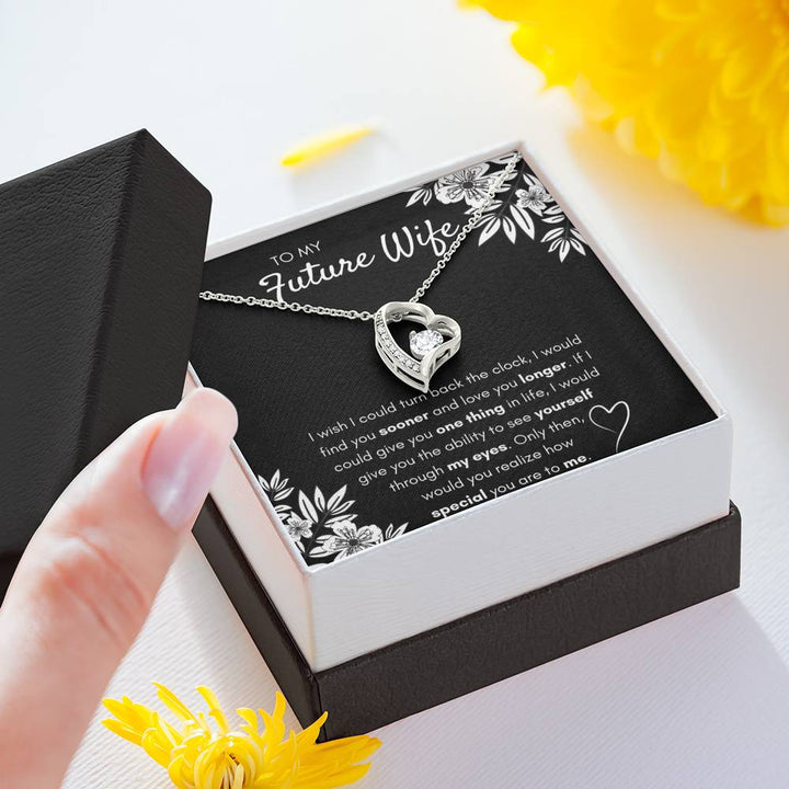 TO MY FUTURE WIFE "FIND YOU SOONER" HEART NECKLACE GIFT SET - ON CLOUD NINE GIFTS