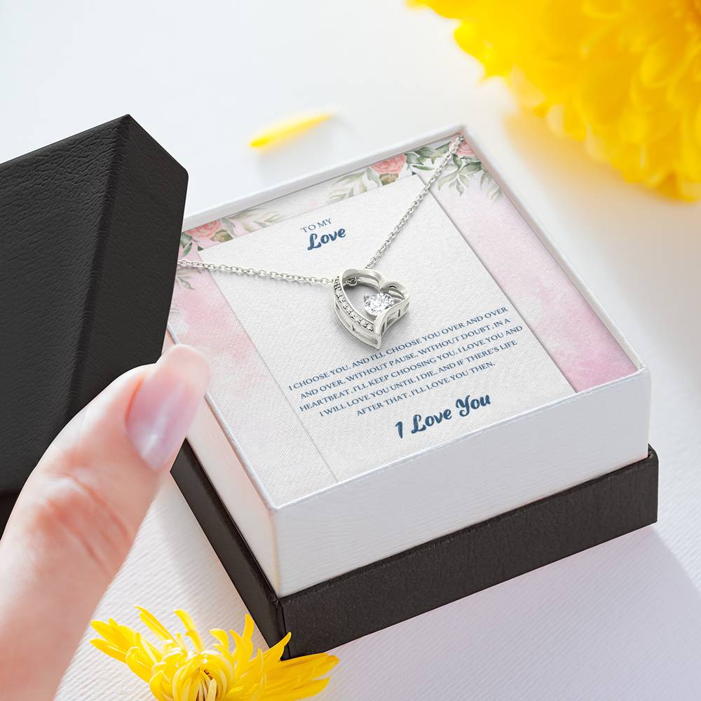 TO MY LOVE "CHOOSE-PB" HEART NECKLACE GIFT SET - ON CLOUD NINE GIFTS