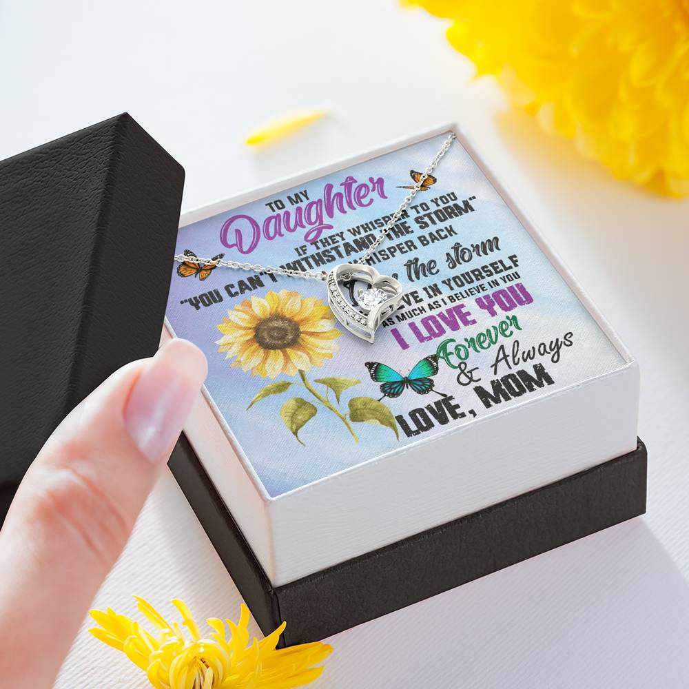 TO MY DAUGHTER "WHISPER" HEART NECKLACE GIFT SET - ON CLOUD NINE GIFTS