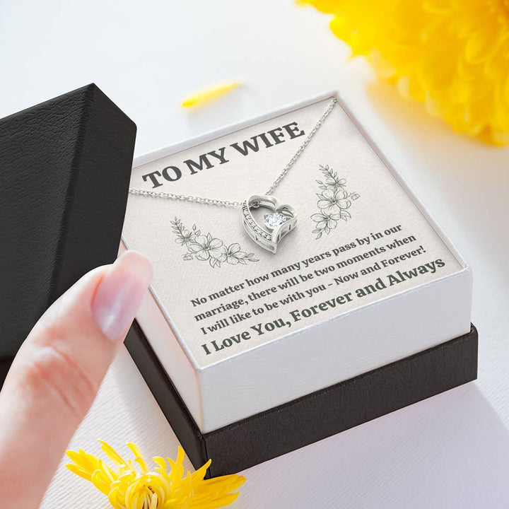 TO MY WIFE "MOMENTS" HEART NECKLACE GIFT SET - ON CLOUD NINE GIFTS