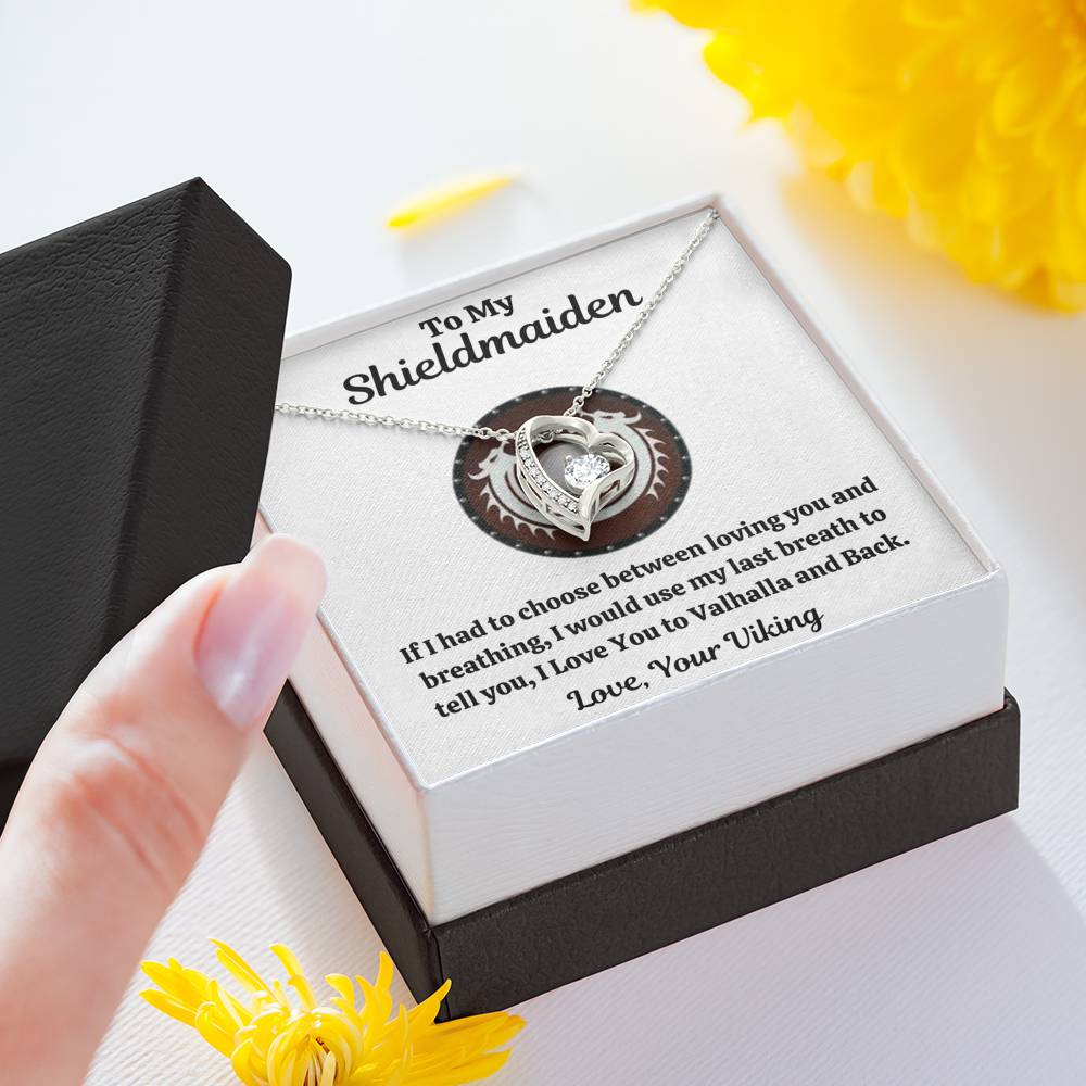 TO MY SHIELDMAIDEN "BREATHING - RED" HEART NECKLACE GIFT SET - ON CLOUD NINE GIFTS