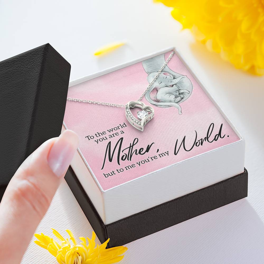 TO MY MOM "MY WORLD" HEART NECKLACE GIFT SET - ON CLOUD NINE GIFTS