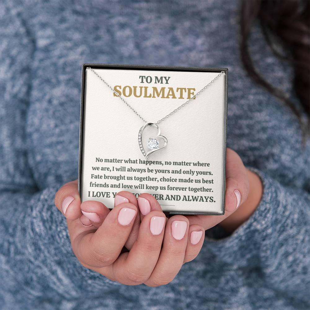 TO MY SOULMATE "FOREVER TOGETHER" HEART NECKLACE GIFT SET - ON CLOUD NINE GIFTS