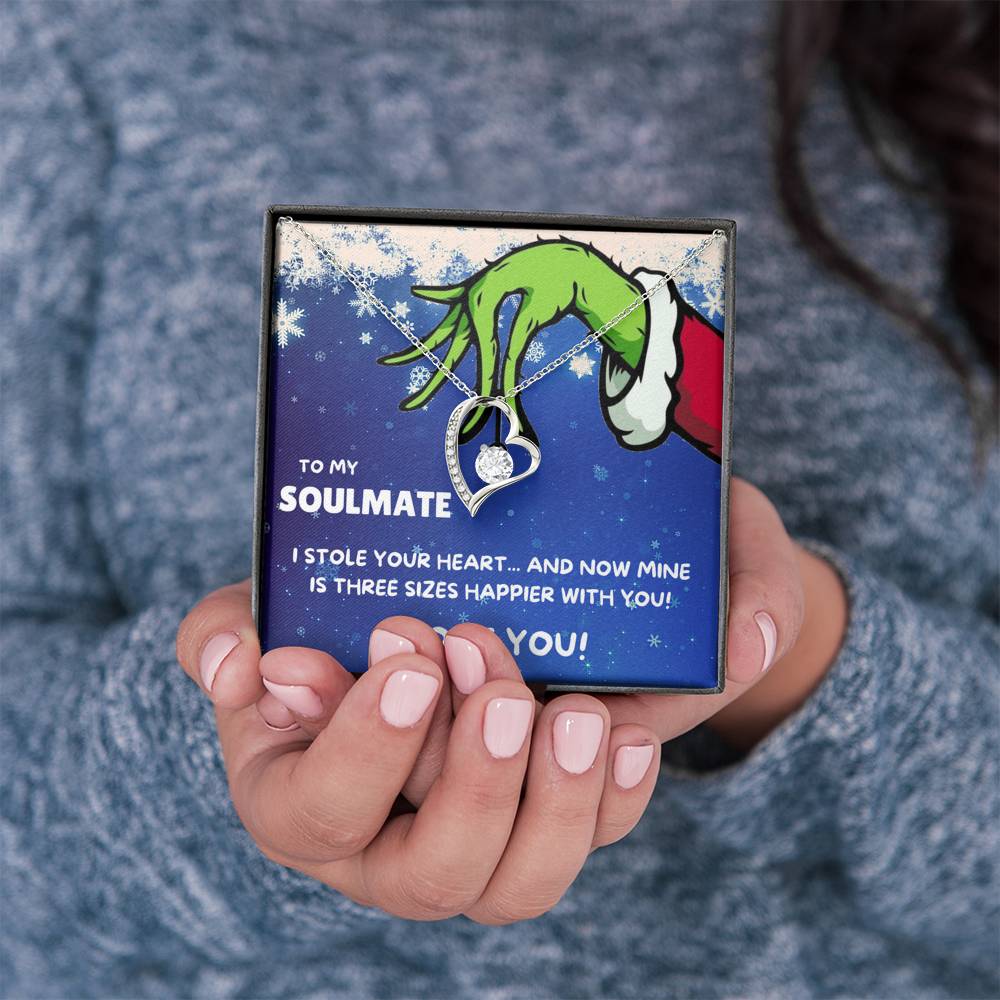 TO MY SOULMATE "THREE SIZES HAPPIER" HEART NECKLACE GIFT SET - ON CLOUD NINE GIFTS