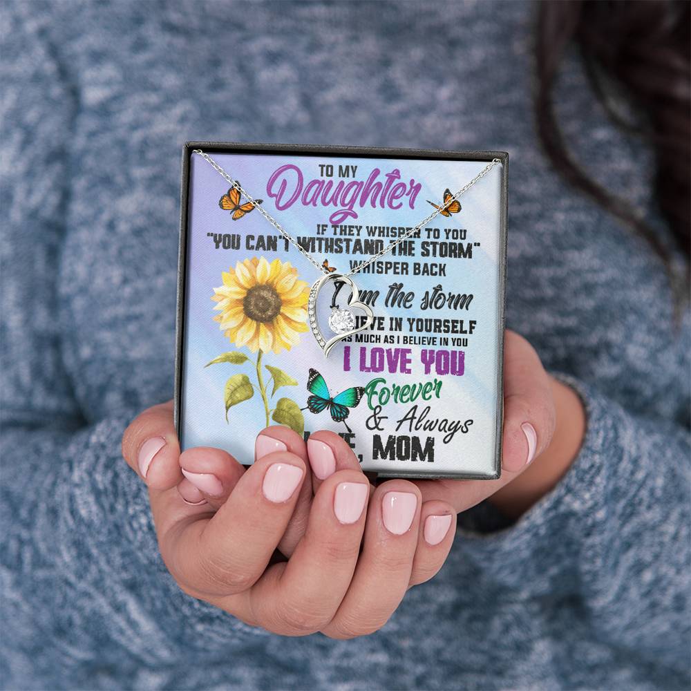 TO MY DAUGHTER "WHISPER" HEART NECKLACE GIFT SET - ON CLOUD NINE GIFTS