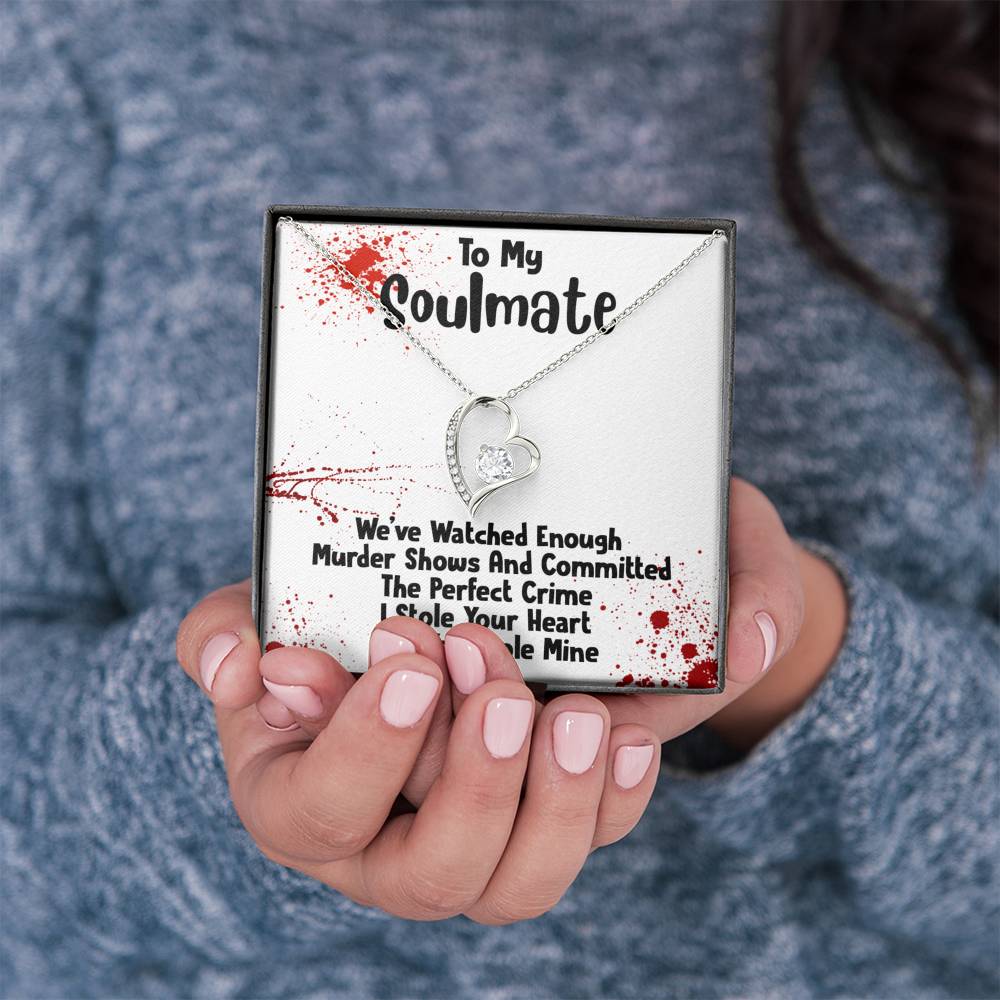 TO MY SOULMATE MURDER SHOWS HEART NECKLACE GIFT SET - ON CLOUD NINE GIFTS