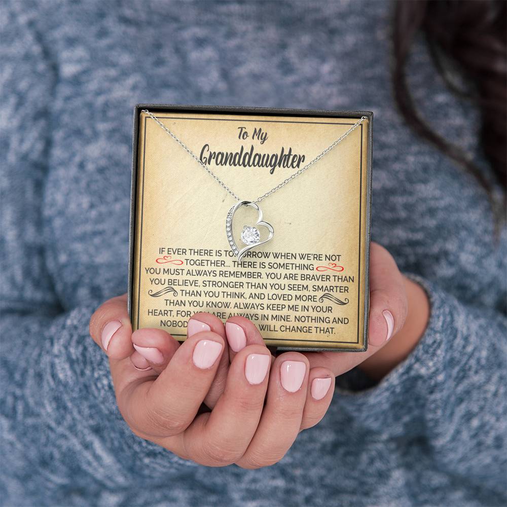 TO MY GRANDDAUGHTER NOT EVEN TIME HEART NECKLACE GIFT SET - ON CLOUD NINE GIFTS