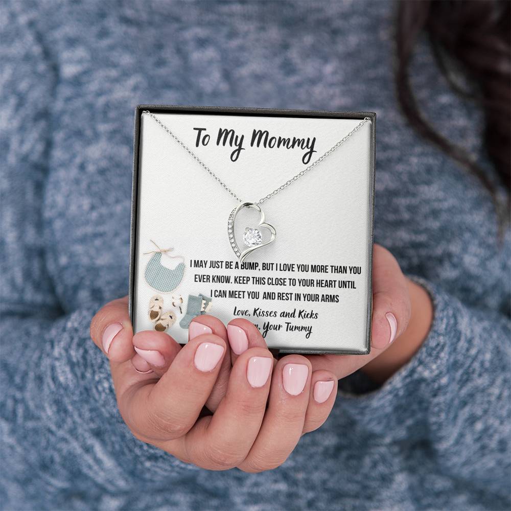 TO MY MOMMY "BABY F" HEART NECKLACE GIFT SET - ON CLOUD NINE GIFTS