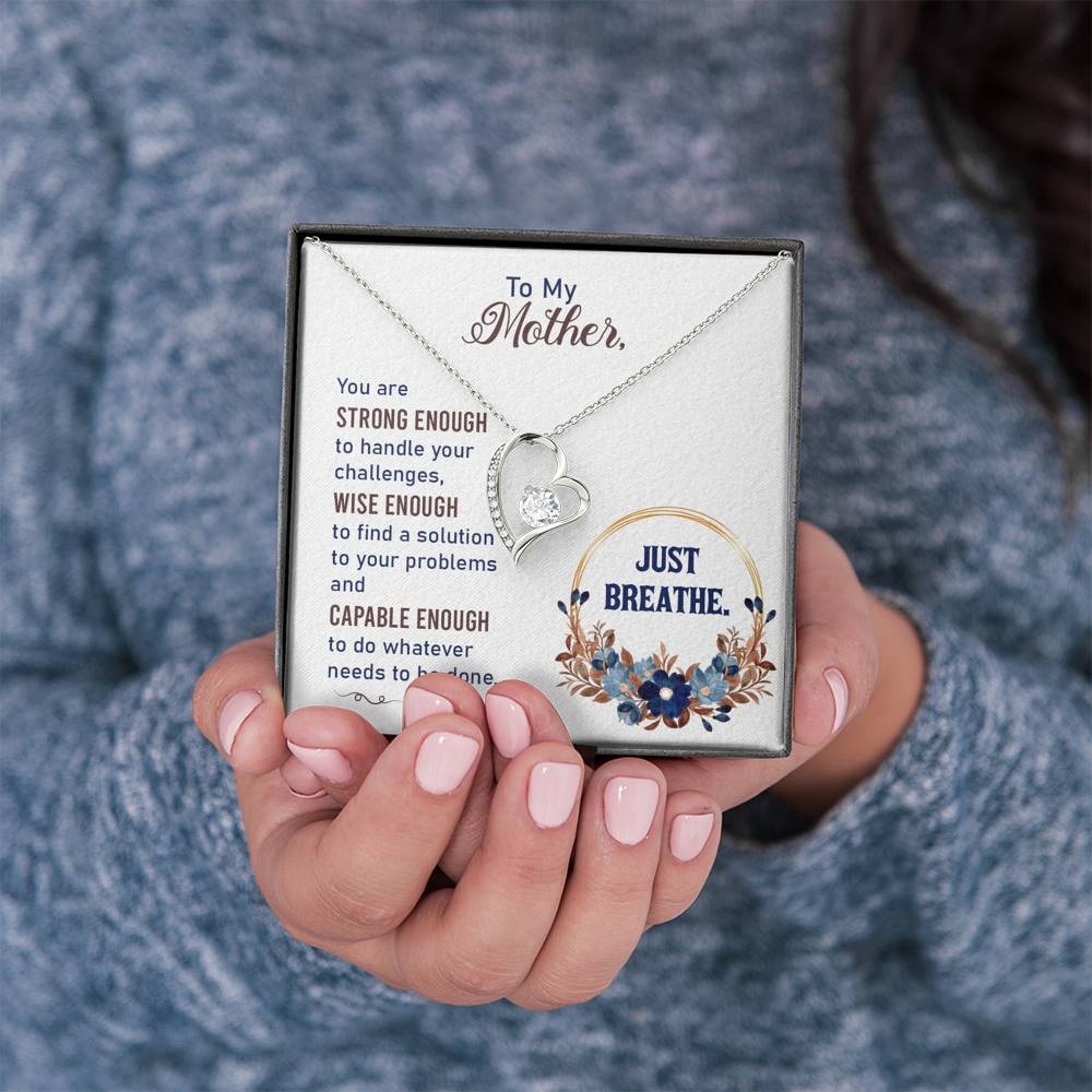 TO MY MOTHER "BREATHE-SO" HEART NECKLACE GIFT SET - ON CLOUD NINE GIFTS