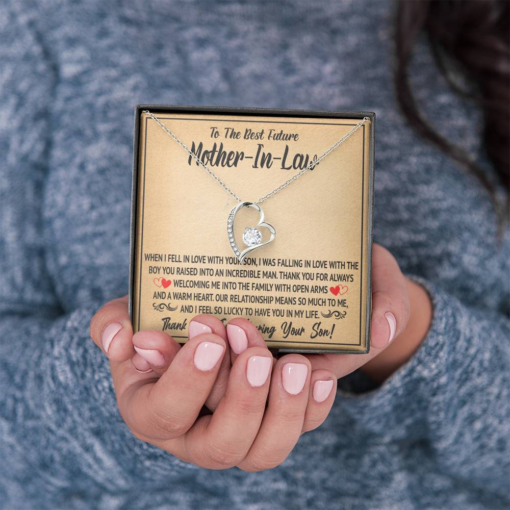 TO MY FUTURE MOTHER IN LAW SHARING HEART NECKLACE GIFT SET - ON CLOUD NINE GIFTS