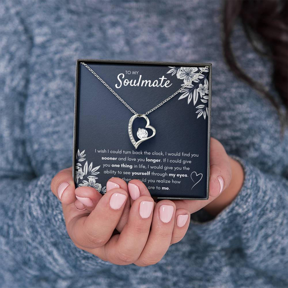 TO MY SOULMATE "FIND YOU SOONER" HEART NECKLACE GIFT SET - ON CLOUD NINE GIFTS