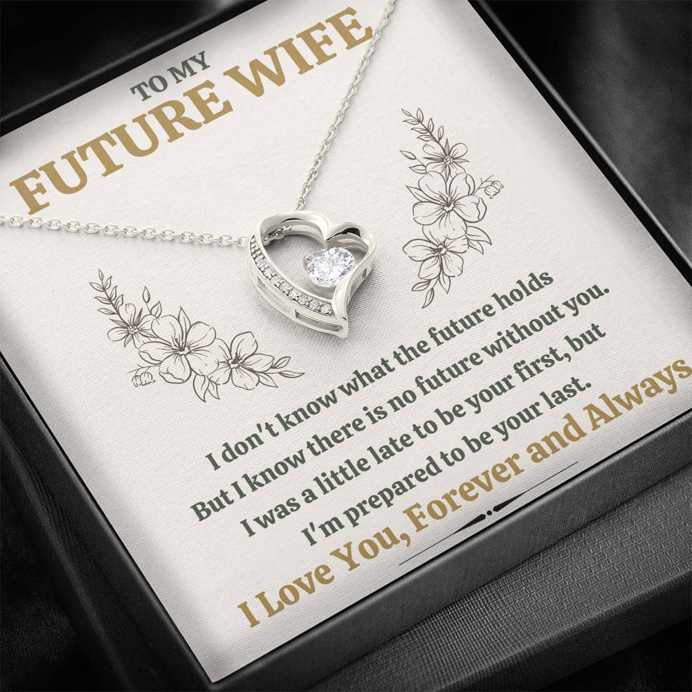 TO MY FUTURE WIFE "LATE" HEART NECKLACE GIFT SET - ON CLOUD NINE GIFTS
