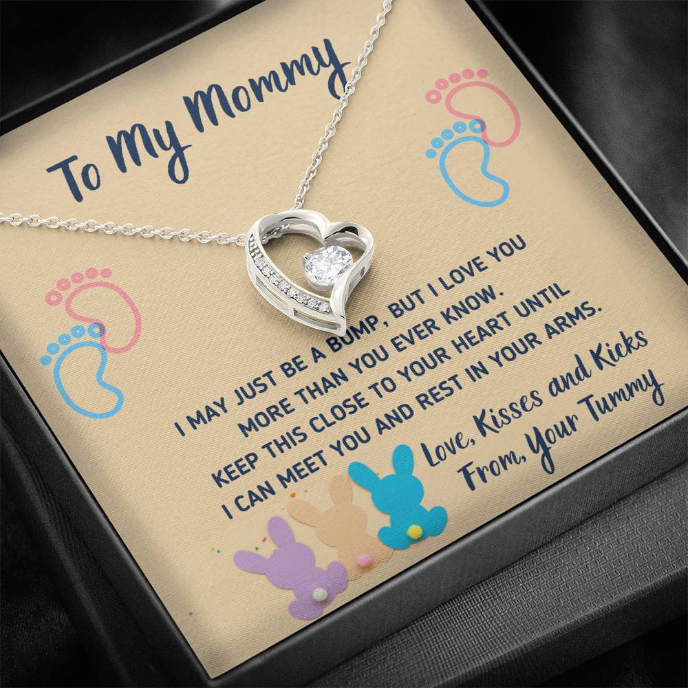 TO MY MOMMY "BUNNIES" HEART NECKLACE GIFT SET - ON CLOUD NINE GIFTS