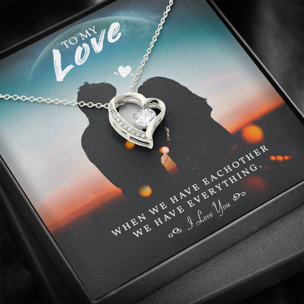 TO MY LOVE "EVERYTHING-PB" HEART NECKLACE GIFT SET - ON CLOUD NINE GIFTS