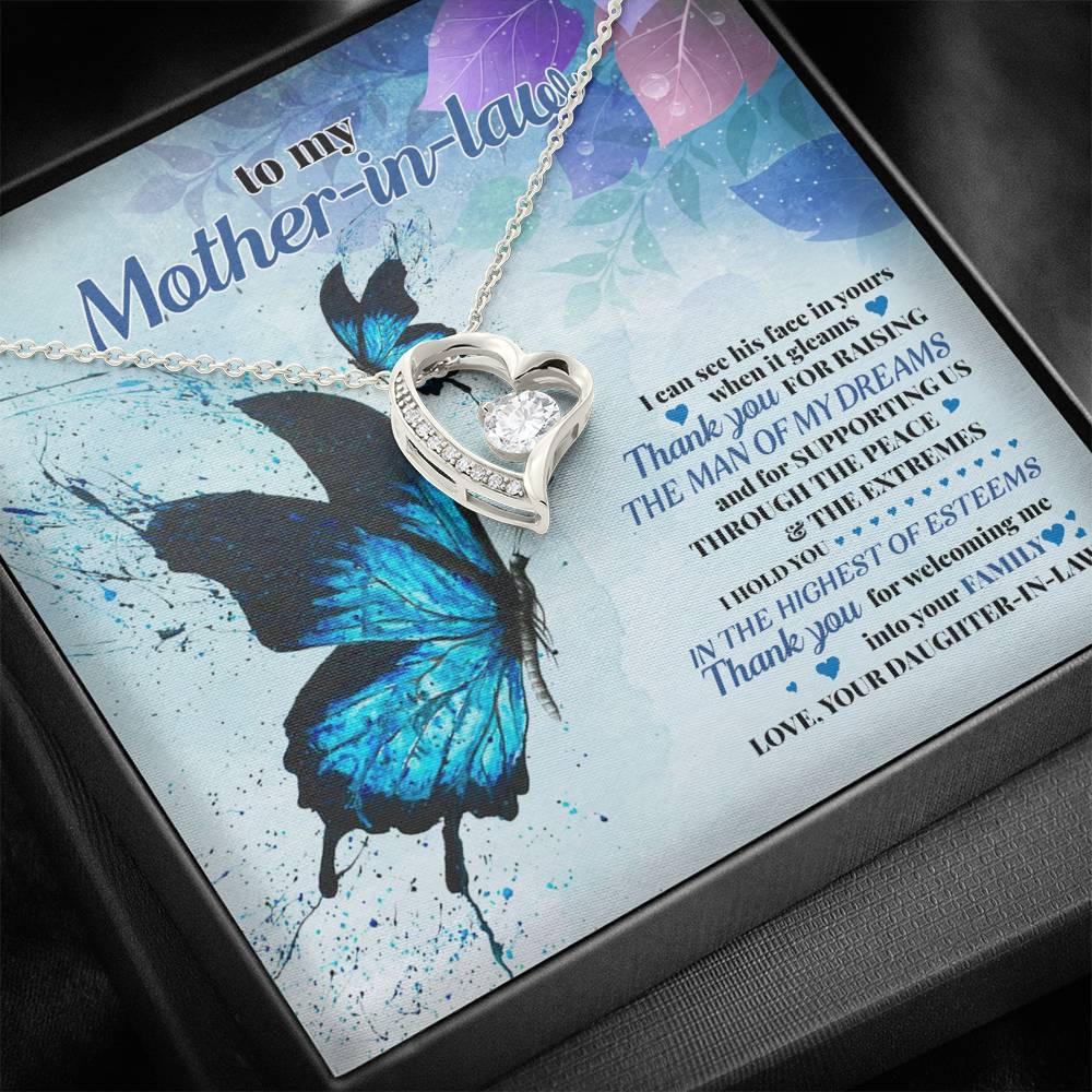 TO MY MOTHER IN LAW "ESTEEMS" HEART NECKLACE GIFT SET - ON CLOUD NINE GIFTS