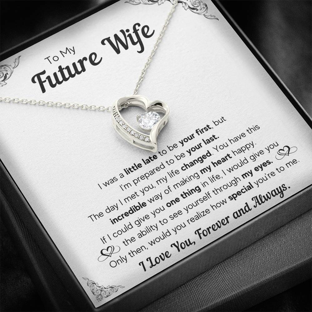 TO MY FUTURE WIFE LITTLE LATE HEART NECKLACE GIFT SET - ON CLOUD NINE GIFTS