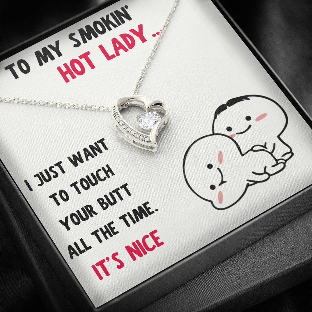 TO MY SMOKIN HOT LADY "BUTT - NICE" HEART NECKLACE GIFT SET - ON CLOUD NINE GIFTS