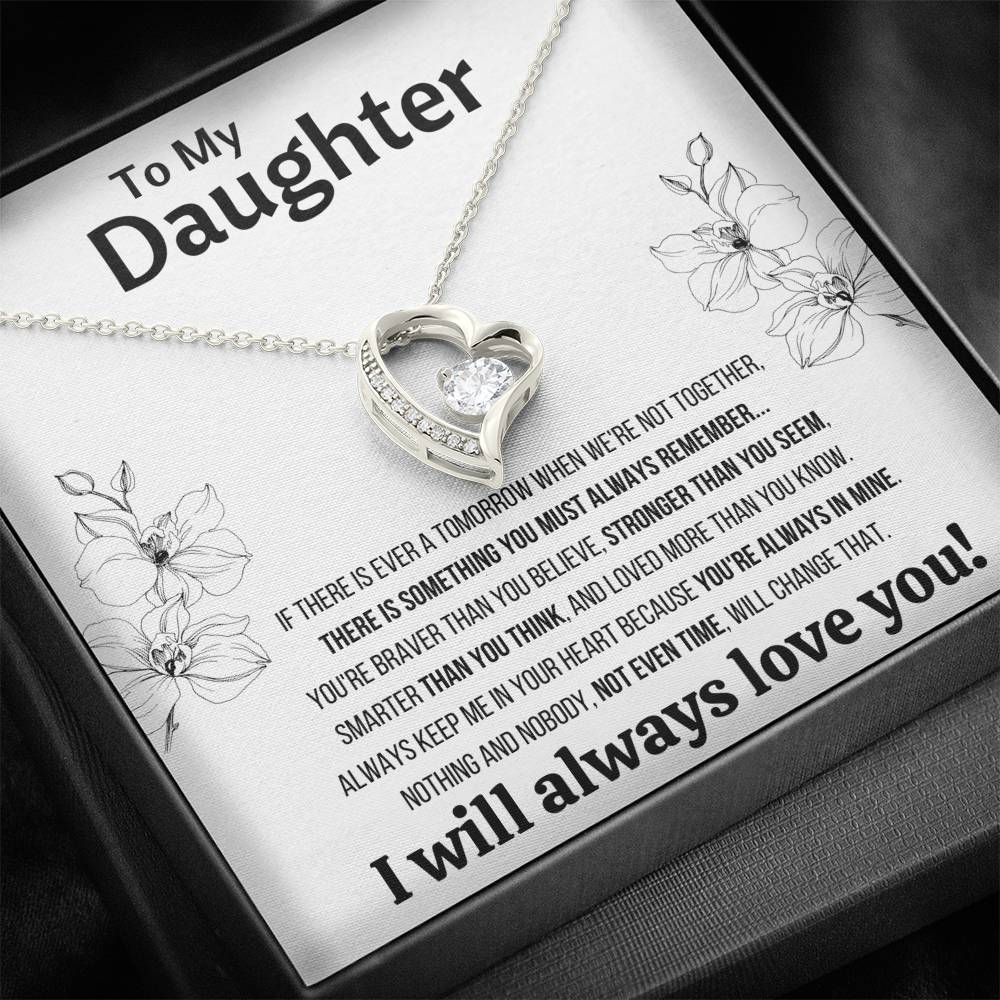 TO MY DAUGHTER "NOT EVEN TIME" HEART NECKLACE ANNIVERSARY GIFT SET - ON CLOUD NINE GIFTS
