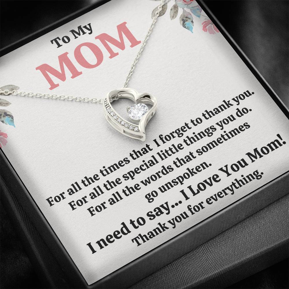 TO MY MOM "FOR ALL" HEART NECKLACE GIFT SET - ON CLOUD NINE GIFTS