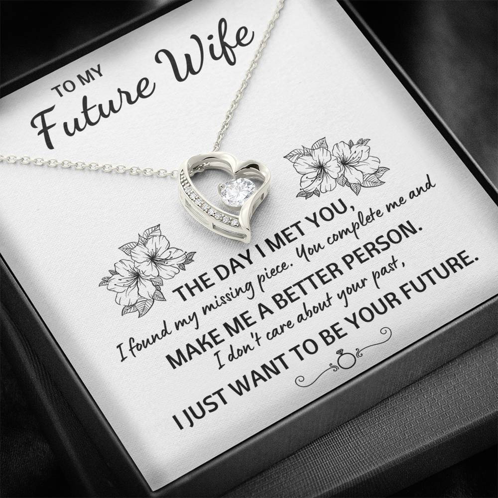 TO MY FUTURE WIFE "YOUR FUTURE" HEART NECKLACE GIFT SET - ON CLOUD NINE GIFTS