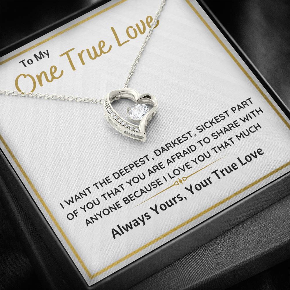 TO MY ONE TRUE LOVE "SICKEST PART OF YOU" HEART NECKLACE GIFT SET - ON CLOUD NINE GIFTS