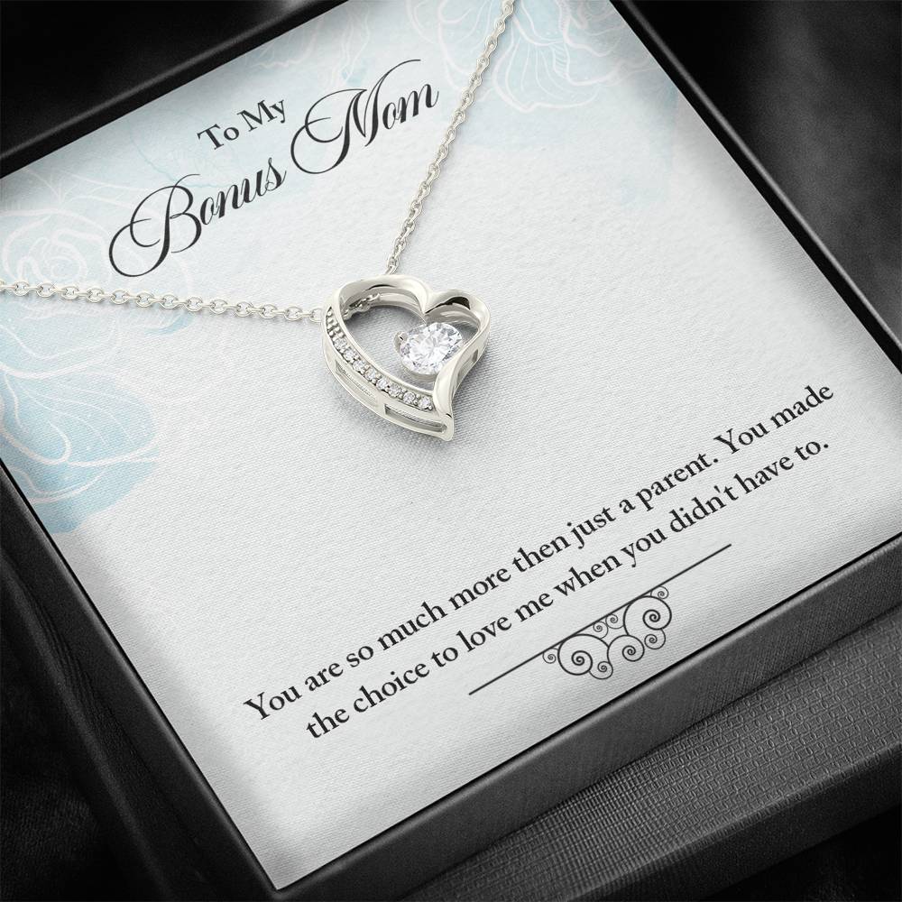 TO MY BONUS MOM "CHOICE-SO" HEART NECKLACE GIFT SET - ON CLOUD NINE GIFTS