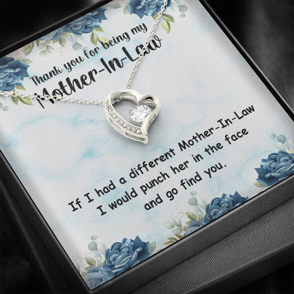 TO MY MOTHER IN LAW "PUNCH-SO" HEART NECKLACE GIFT SET - ON CLOUD NINE GIFTS