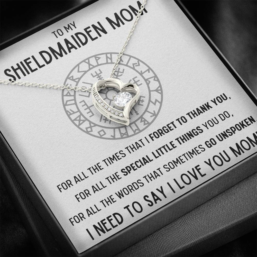 TO MY SHIELDMAIDEN MOM "FOR ALL" HEART NECKLACE GIFT SET - ON CLOUD NINE GIFTS