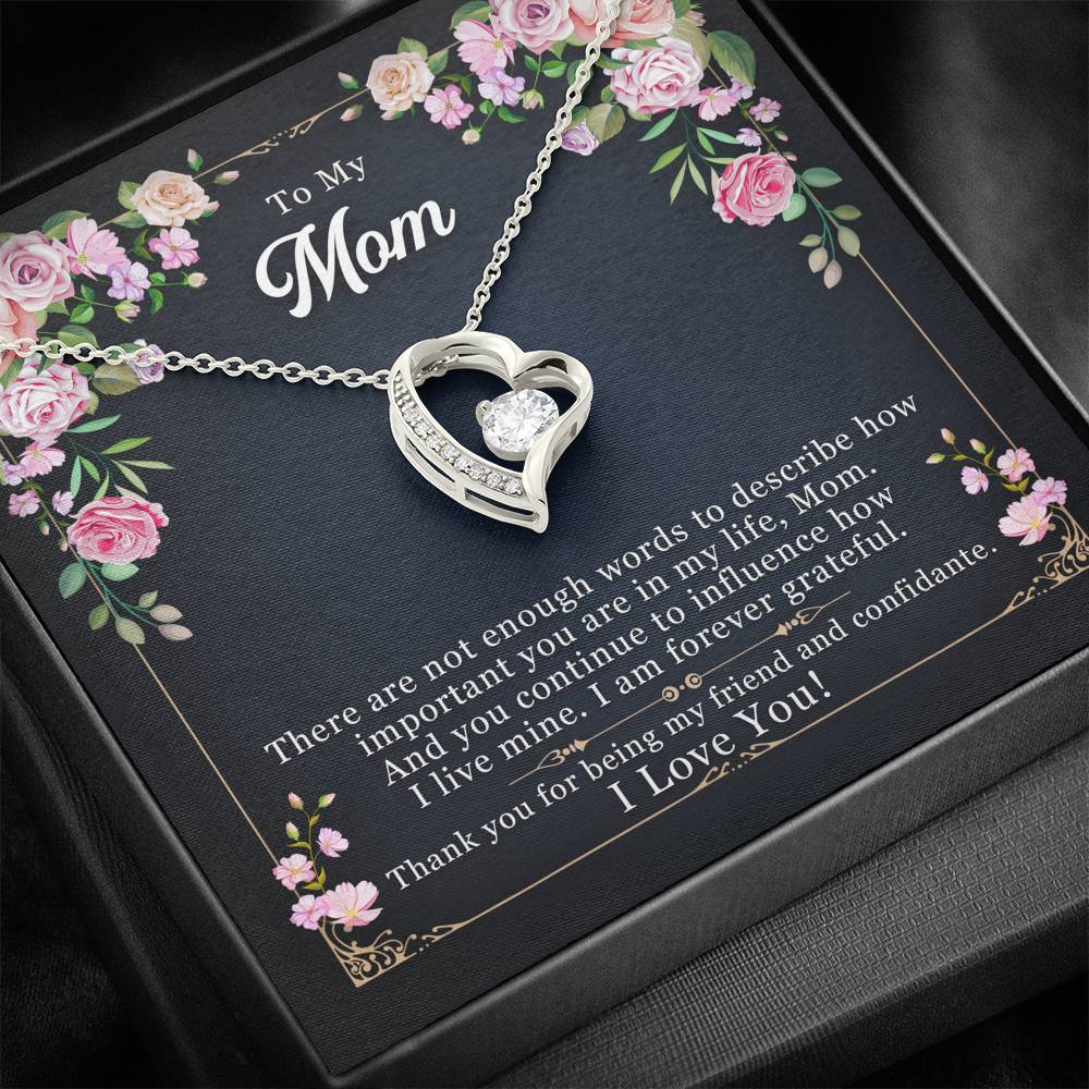 TO MY MOM "ENOUGH WORDS-SO" HEART NECKLACE GIFT SET - ON CLOUD NINE GIFTS