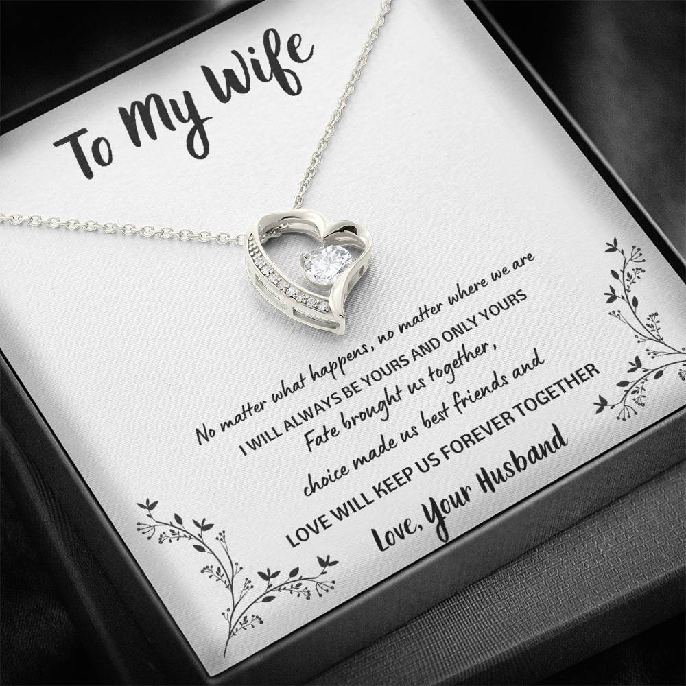 TO MY WIFE "FOREVER TOGETHER" HEART NECKLACE GIFT SET - ON CLOUD NINE GIFTS