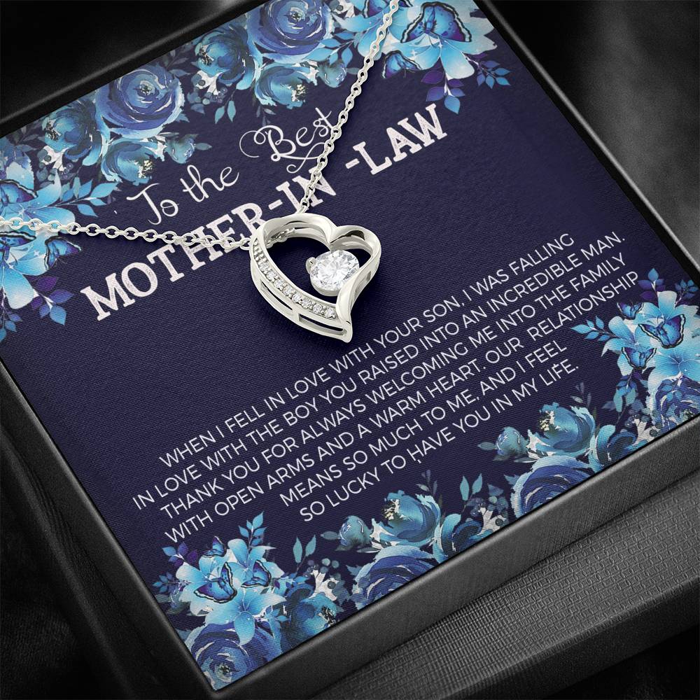TO MY MOTHER IN LAW "WARM-SO" HEART NECKLACE GIFT SET - ON CLOUD NINE GIFTS