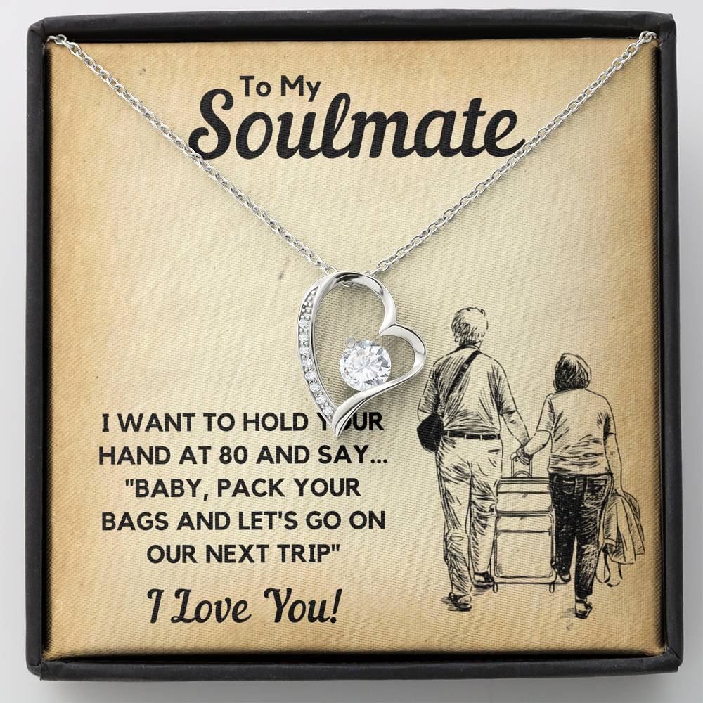 TO MY SOULMATE BAGS HEART NECKLACE GIFT SET - ON CLOUD NINE GIFTS