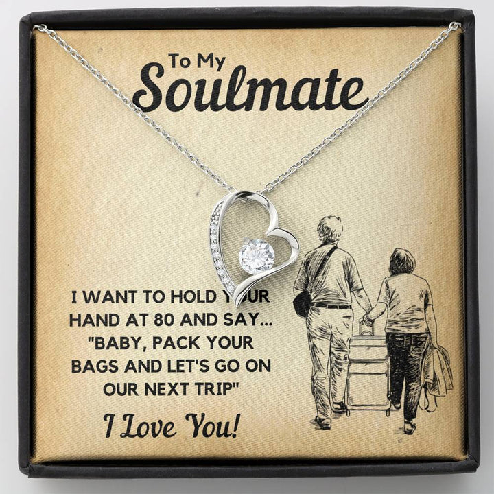 TO MY SOULMATE BAGS HEART NECKLACE GIFT SET - ON CLOUD NINE GIFTS