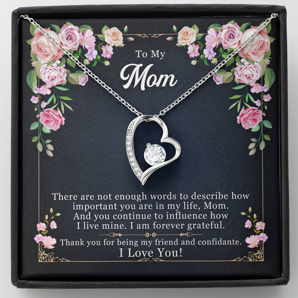 TO MY MOM "ENOUGH WORDS-SO" HEART NECKLACE GIFT SET - ON CLOUD NINE GIFTS